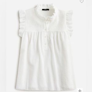 J Crew Garden top in soft gauze white